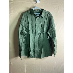 Amazon Essentials Mens‎ Flannel Shirt Olive Green Regular Fit XL MAE25001FL18